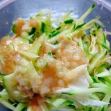 山芋と胡瓜の甘酒ドレッシングサラダ
